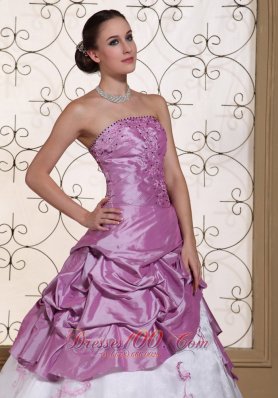 Beading Taffeta and Organza Prom Dress Ruffles Appliques