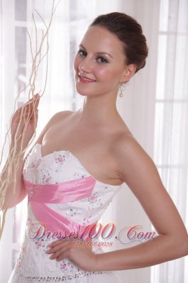 A-Line Pink Details Prom / Evening Dress Rhinestones