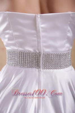 Empire Ivory Beading Midsection Prom / Pageant Dress