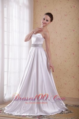 Empire Ivory Beading Midsection Prom / Pageant Dress