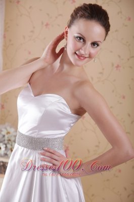 Empire Ivory Beading Midsection Prom / Pageant Dress