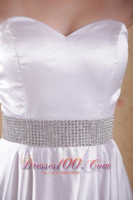 Empire Ivory Beading Midsection Prom / Pageant Dress