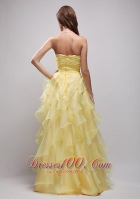 Empire Pieces Ruffles and Appliques Prom / Evening Dress