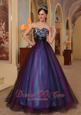 Prom / Pageant Dress Leopard and Organza Colorful