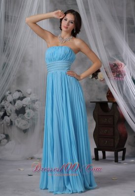 Pleat Decorate Bodice Details Wasit Prom / Evening Dress