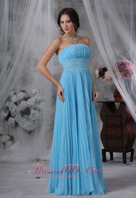 Pleat Decorate Bodice Details Wasit Prom / Evening Dress