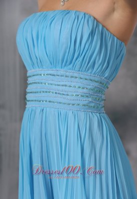 Pleat Decorate Bodice Details Wasit Prom / Evening Dress