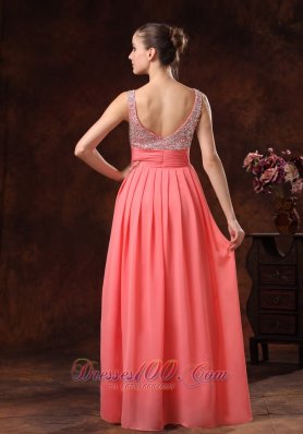 Beaded Decorate Bodice and Straps Prom / Evening Dress