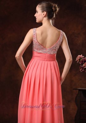 Beaded Decorate Bodice and Straps Prom / Evening Dress