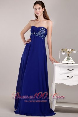 Empire Beading Prom / Evening Dress Pooling to Floor