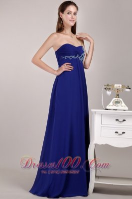 Empire Beading Prom / Evening Dress Pooling to Floor