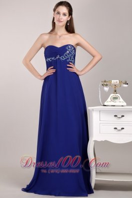 Empire Beading Prom / Evening Dress Pooling to Floor