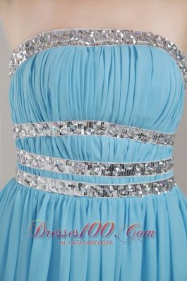 Beading Prom / Party Dress Three Belts on Mid Pleating