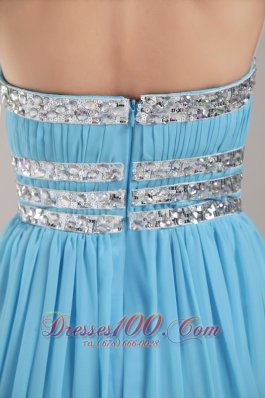 Beading Prom / Party Dress Three Belts on Mid Pleating