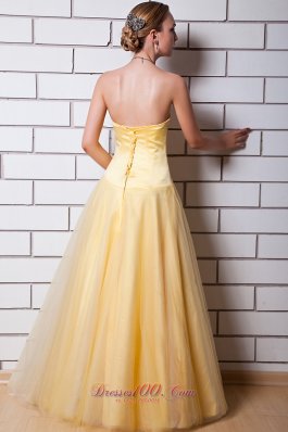 Gold Prom Dress Ruch Design Your Own