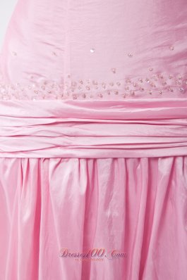 Baby Pink Mermaid prom Gowns Beading Cheap