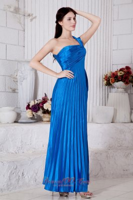 Royal Blue Prom Dress for Junior One Shoulder