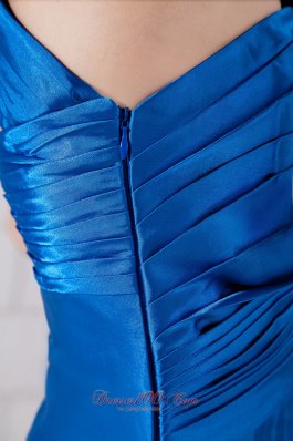 Royal Blue Prom Dress for Junior One Shoulder