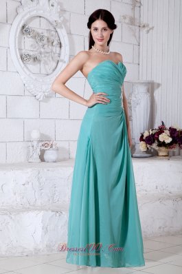 Appliques Prom bridesmaid dress Turquoise