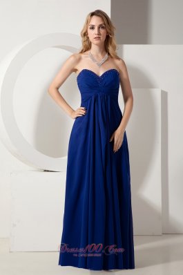 Royal Blue Prom Evening Dress Around 100 Beading