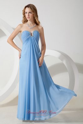 Prom Evening Dress Baby Blue Sweetheart Beading