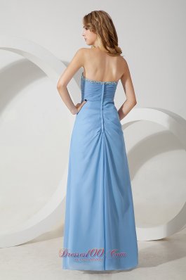 Prom Evening Dress Baby Blue Sweetheart Beading