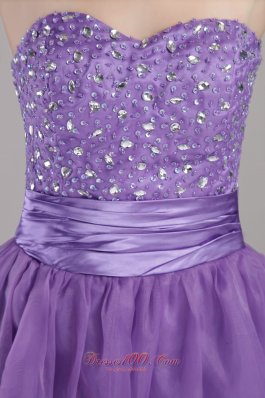 Purple Prom Pageant Dress Empire Sweetheart Beading