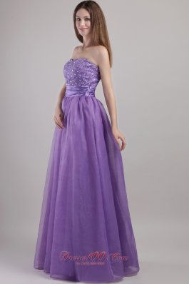 Purple Prom Pageant Dress Empire Sweetheart Beading