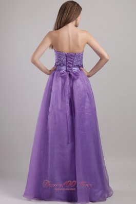 Purple Prom Pageant Dress Empire Sweetheart Beading