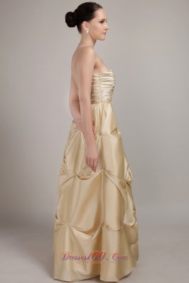 Champagne Spaghetti Straps Prom Dress Under 150