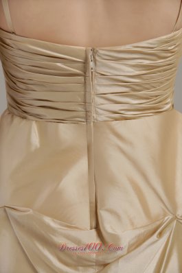 Champagne Spaghetti Straps Prom Dress Under 150