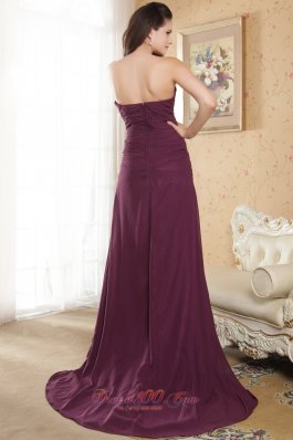 Dark Purple Appliques Prom Party Dress 2013