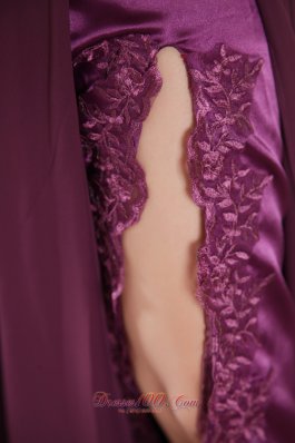 Dark Purple Appliques Prom Party Dress 2013