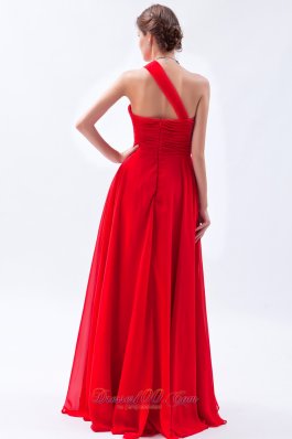 Discount Red Prom Dress One Shoulder