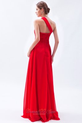 Discount Red Prom Dress One Shoulder