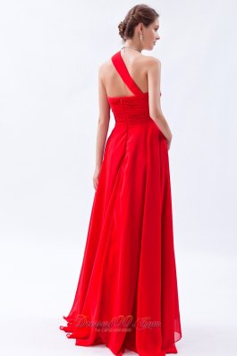 Discount Red Prom Dress One Shoulder