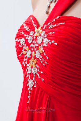 Discount Red Prom Dress One Shoulder