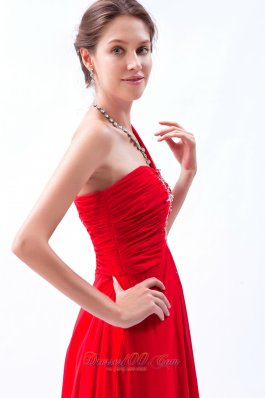 Discount Red Prom Dress One Shoulder