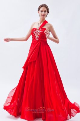 Discount Red Prom Dress One Shoulder