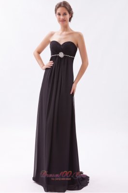 Black Dress for Prom Beadwork Designed