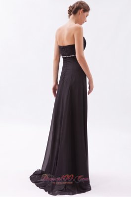 Black Dress for Prom Beadwork Designed