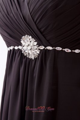 Black Dress for Prom Beadwork Designed