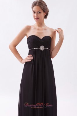 Black Dress for Prom Beadwork Designed