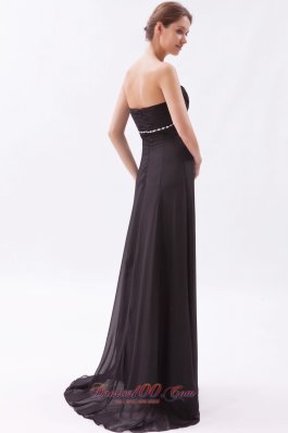 Black Dress for Prom Beadwork Designed