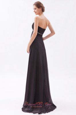 Black Dress for Prom Beadwork Designed