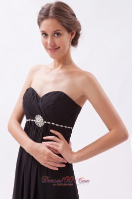 Black Dress for Prom Beadwork Designed