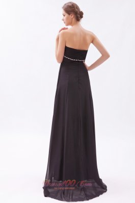 Black Dress for Prom Beadwork Designed