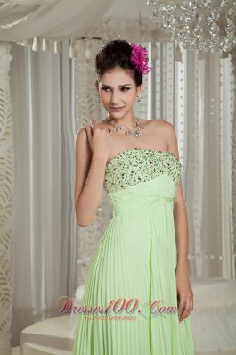 Yellow Green Prom Dress Beading Customize