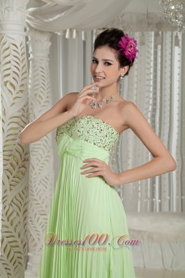 Yellow Green Prom Dress Beading Customize