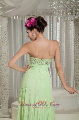 Yellow Green Prom Dress Beading Customize